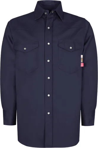 Miniatura 13 de KONRECO FR Camisas de botones para hombre con resistencia al fuego HRC2 Camisas de soldadura para hombre