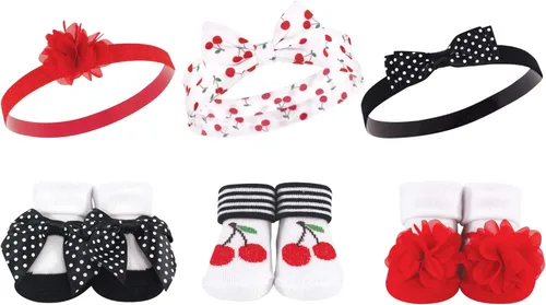 Miniatura 51 de Hudson Baby Conjunto de regalo de diadema y calcetines para niña Flor azul marino rosa