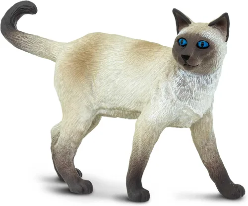 Safari Ltd. Figura de gato siamés – Figura detallada de plástico de 3.25 pulgadas – Divertido juguete educativo para niños, niñas y niños a partir