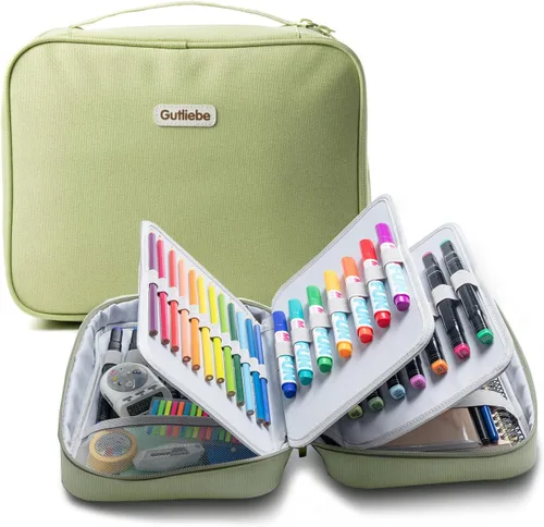 Miniatura 9 de Estuche organizador grande para lápices, tamaño XXL, capacidad extra grande, multifuncional, impermeable, portátil, para artistas, oficina, funda