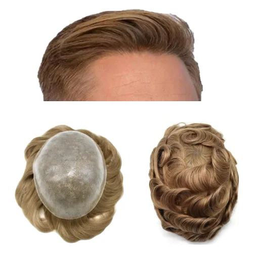 Miniatura 83 de Toupee - Sistema de reemplazo de cabello humano para hombre, 0.004 in, inyectado, piel de polietileno, piezas de pelo para hombre, 6 x 8 pulgadas
