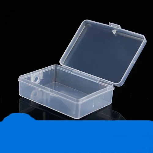 Miniatura 3 de Caja de almacenamiento rectangular de 3 piezas con tapas con bisagras, 3.5 x 2.7 x 1.1 pulgadas, contenedores de almacenamiento de plástico