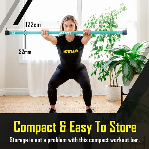 Miniatura 4 de ZIVA Chic - Barra con peso – Barra corporal de entrenamiento para entrenamiento de fuerza, equilibrio, flexibilidad y fitness general – Núcleo