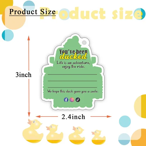 Miniatura 4 de You've Been Ducked, etiquetas de pato, lindas etiquetas de pato, etiquetas de pato de pato, tarjeta de juego de patitos, paquete de 35 unidades de 3