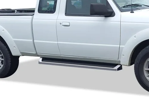 Miniatura 18 de APS Estribos 5 pulgadas color negro mate compatibles con Ford Ranger Mazda Serie B 1999-2011 Super Cab 4 puertas de acero inoxidable