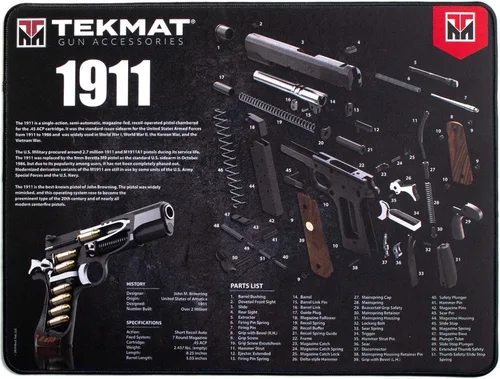 Miniatura 9 de TekMat Ultra - Alfombrilla para pistola de 20 x 15 pulgadas, tapete de limpieza y mantenimiento de pistolas con base de goma antideslizante