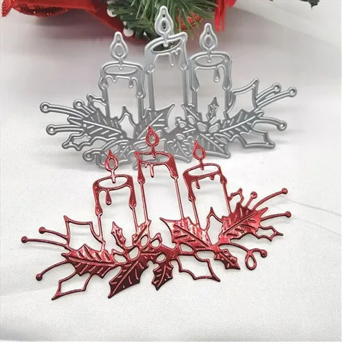 Miniatura 3 de Troqueles de álbum de recortes, troqueles de corte de metal de Navidad para hacer tarjetas, plantilla de perforación para manualidades de papel