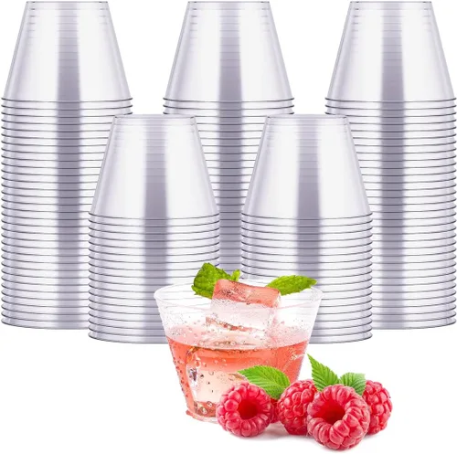 Miniatura 13 de JOLLY CHEF Vasos desechables de plástico transparente de 9 onzas, paquete de 50 vasos desechables para boda, Acción de Gracias, fiesta de Navidad