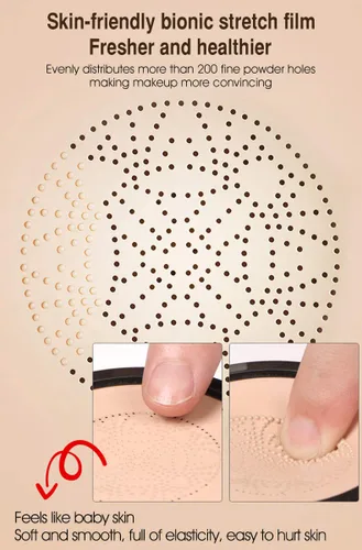 Miniatura 4 de Air Cushion CC Cream Corrector Hidratante Cepillo de Cabeza de Seta Impermeable Maquillaje Base Humectante BB Crema para Mujeres Niñas (flores)