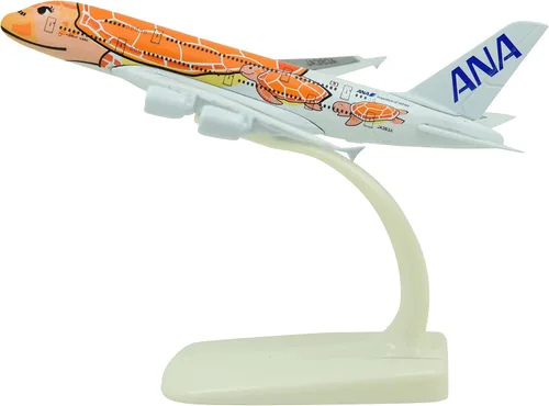Miniatura 10 de TANG DYNASTY (TM 1:500 5.9 in A380 ANA Tortuga marina Metal Avión Modelo Avión Juguete Modelo de Avión Azul)