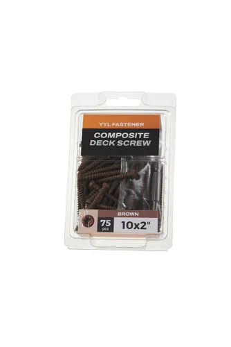 Tornillos de terraza compuesta recubiertos #10 x 2, tornillos de madera autorroscantes y tornillos de terraza con Torx T20 Star Drive, punta tipo