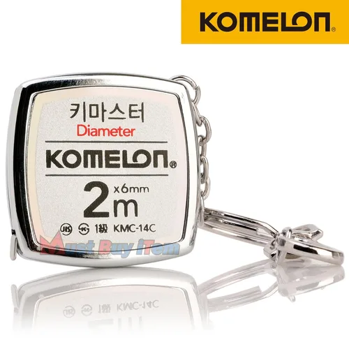 Miniatura 4 de Komelon KMC-14C Keymaster - Cinta métrica métrica de 6.6 ft de diámetro, llavero de bolsillo, mini llavero con revestimiento de cromo, herramienta