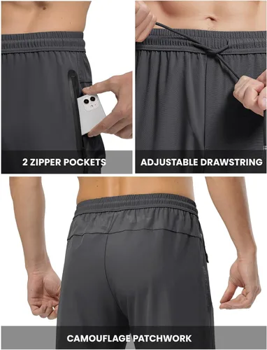 Miniatura 5 de Pantalones Rdruko para correr, casuales para hombre, ligeros, transpirables, de secado rápido, para senderismo, correr, deportes al aire libre