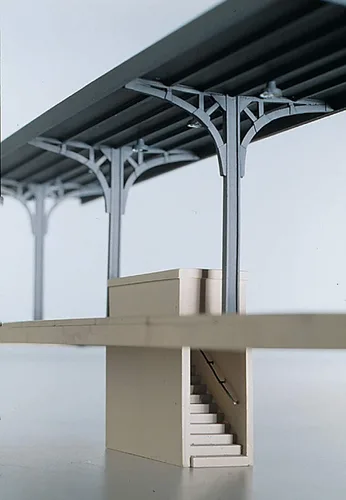 Miniatura 2 de Walthers Cornerstone Kit Serie HO Scale Mariposa Estación Refugios de Plataforma