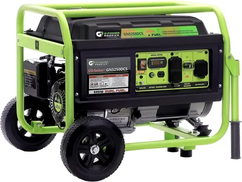 Miniatura 9 de Green-Power America Generador de gasolina GPD5000W, Verde/Negro