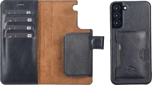 Miniatura 95 de Venito Florence - Funda de piel compatible con Samsung Galaxy S9, extra segura con bloqueo RFID, cartera desmontable para teléfono (gris decolorado)