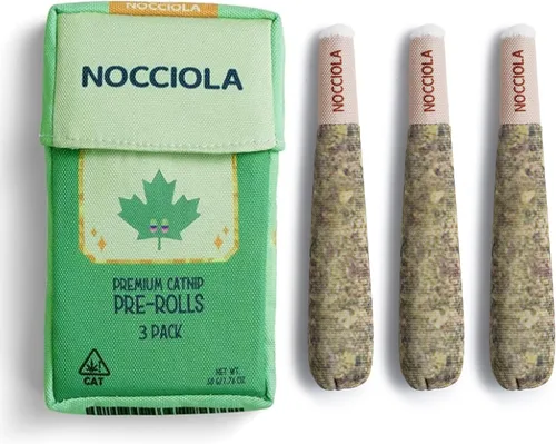 Miniatura 9 de Nocciola Paquete de 3 juguetes de hierba gatera para gatos, divertidos juguetes para gatos rellenos con hierba gatera orgánica 100% pura, juguetes
