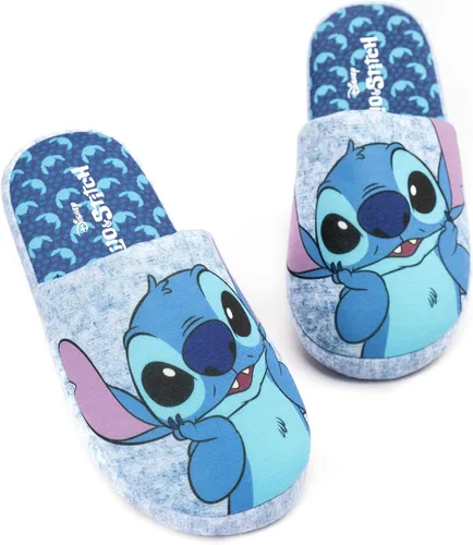Disney Pantuflas Lilo And Stitch para mujer sin cordones color azul Azul Patchwork