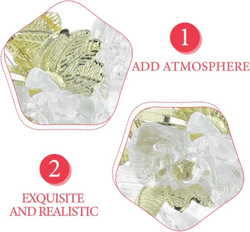 Miniatura 7 de PRETYZOOM Colgante de ángel transparente para árbol de Navidad con alas de ángel doradas, decoración navideña para el hogar y fiesta