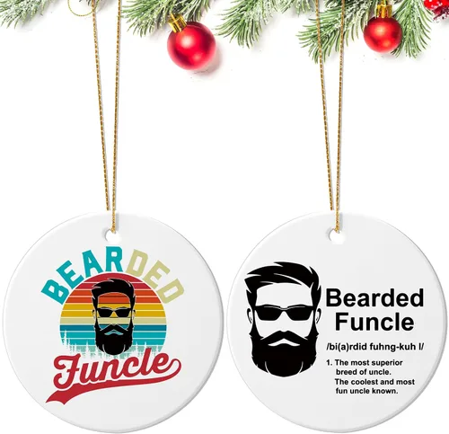 Miniatura 11 de Patelai Adorno de Peluquero de Navidad de Cerámica Colgante Regalo para Estilista de Cabello Adorno de Placa de Peluquero Recuerdo Navideño