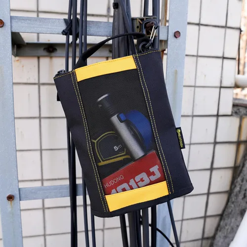 Miniatura 6 de MELOTOUGH Bolsa Pequeña para Herramientas Bolsa de Sujetadores Bolsa de Lona de Utilidad Bolsas con Cremallera para Herramientas Bolsa de Amarillo