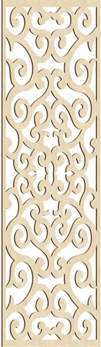 Miniatura 164 de Eveline - Paneles decorativos de pared de madera con calado, 13 3/8 pulgadas de ancho x 34 3/8 pulgadas de alto x 3/8 de alto, roble rojo rojo