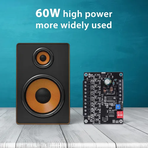 Miniatura 6 de Módulo de reproducción de voz de 60 W, PEMENOL DC 9-24 V reproductor de música de alta potencia MP3 amplificador de disparo 64 Mbit (8 MB)
