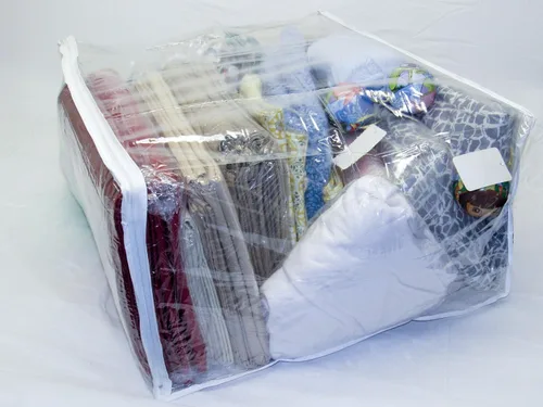 Miniatura 3 de FBA Juego de 5 bolsas de almacenamiento con cremallera de vinilo transparente de 24 x 20 x 11 pulgadas