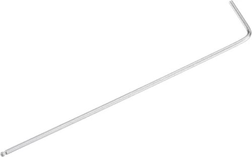 Miniatura 4 de uxcell Llave de llave hexagonal de extremo de bola de 0.059 in, herramienta de reparación CR-V en forma de L de brazo largo Tono plateado