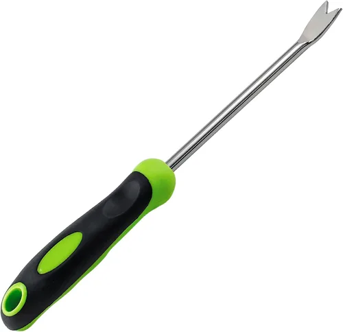 Miniatura 10 de Jiozermi Herramienta de extracción de malezas de mano, herramienta de acero inoxidable en forma de L para jardín, herramienta de desbrozadora