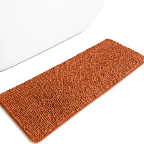 Miniatura 606 de Alfombra de baño pequeña de 12 x 18 pulgadas, lavable y absorbente, antideslizante, alfombra de baño de felpilla gruesa y suave para baño, ducha