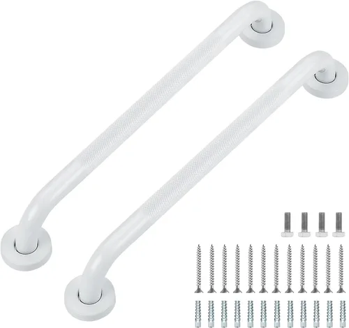 Miniatura 11 de Barras de agarre para ducha, paquete de 2 asas antideslizantes de ducha de 16 pulgadas para ancianos, barra de seguridad para ducha, barras