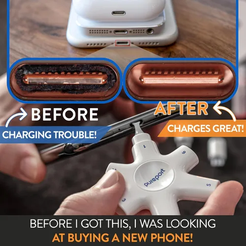 Miniatura 3 de Kit de Limpieza Multi-Herramienta PurePort USB-C Limpia, repara y restaura puertos USB C y cables de teléfono celular, tableta y portátil