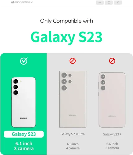 Miniatura 6 de GOOSPERY Funda de silicona líquida compatible con Samsung Galaxy S23, suave al tacto, protección de cuerpo completo, a prueba de golpes, con forro