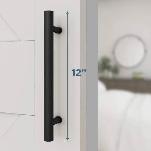Miniatura 3 de National Hardware N700-100 - Tirador Madison para puerta corrediza interior, 12 pulgadas, fácil de instalar, negro mate Mate negro