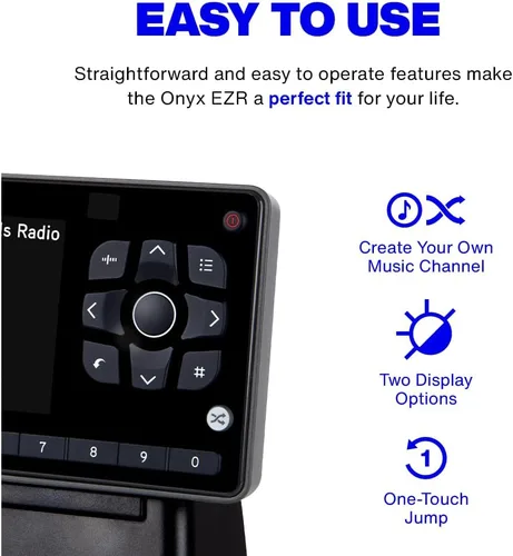 Miniatura 4 de SiriusXM SXEZR1H1 Onyx EZR Radio Satelital con Kit para el Hogar - Escucha SiriusXM en tu Sistema de Audio Doméstico o Altavoces Alimentados