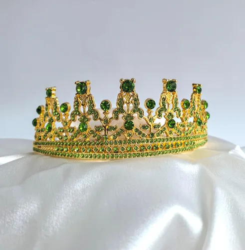 Miniatura 2 de Tiara para fiesta de mujer, juego de banda y corona de novia para despedida de soltera Verde