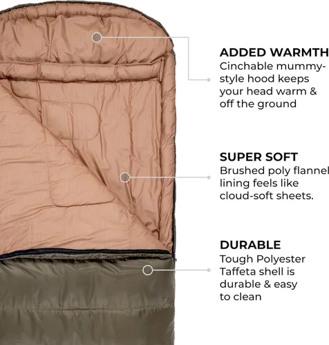 Miniatura 4 de Teton Celsius XXL Sleeping Bag, Cold Weather Sleeping Bags for Adults and Kids, Camping Made Easy and Warm. Compression Sack Included, 35F, 25F, 0F