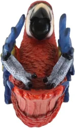Miniatura 7 de Ebros Gift Paquete de 2 saleros y pimenteros con diseño de selva tropical de río rojo escarlata, guacamayo, pájaro, salero y pimentero y botellero