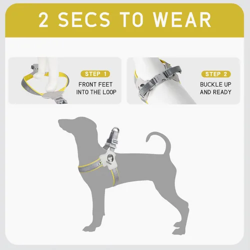 Miniatura 8 de Easy Walk - Arnés para perro con problemas de tráquea, arnés suave y ajustable para cachorros, sin tirones, fácil de usar, arnés para mascotas sin