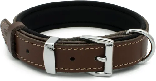 Miniatura 7 de Collar de perro de cuero curtido vegetal para perros grandes, collares de perro resistentes y de diseño de lujo