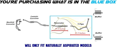 Miniatura 2 de Kit de tubo en Y de resonador de escape compatible con Subaru Forester 2.5L 2009-2013 Northeastern Exhaust Acero inoxidable Kit de juntas