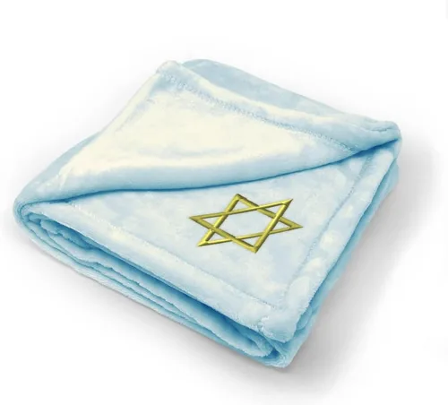 Miniatura 8 de Fastasticdeals Ropa de cama de bebé para niños y niñas, diseño de estrella de David Jewish B poliéster Texto y nombre personalizados rosa aquí
