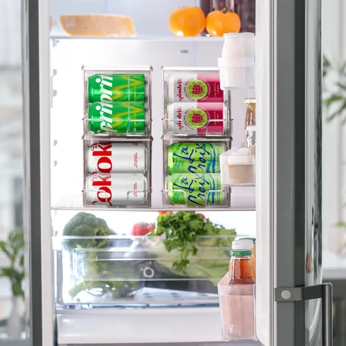 Miniatura 2 de Organizador de latas de refresco ClearSpace y dispensador de latas de refresco para refrigerador - Organizador de nevera y organizador apilable