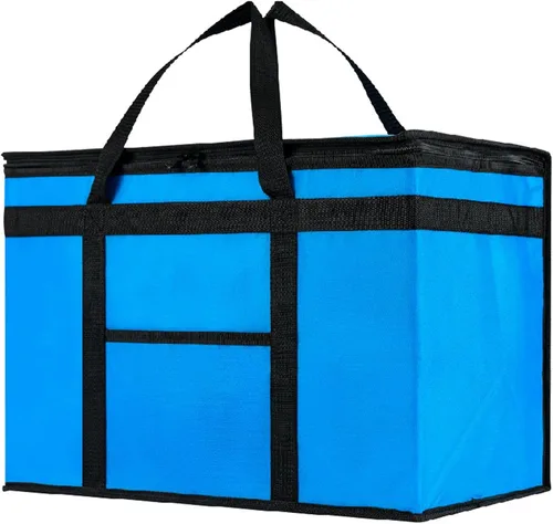 Miniatura 24 de NZ home Bolsa de enfriador XXL PRO aislada y duradera para entrega y compras de comestibles con cremallera superior, para calentar alimentos