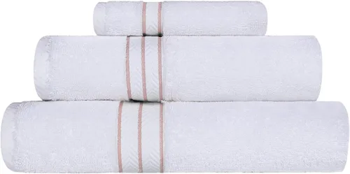 Miniatura 58 de Juego de toallas de baño de algodón turco ultra suave de Superior, juego de 2 piezas, toallas para la ducha, baño, artículos esenciales para el Latte