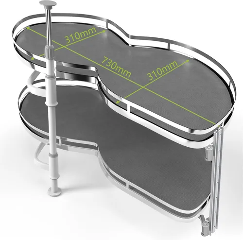 Miniatura 3 de Organizador extraíble de armario de esquina ciega, organizador de gabinete extraíble de cierre suave de 36 pulgadas, gabinete de esquina Lazy Susan