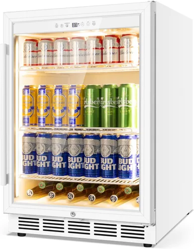 Miniatura 15 de FoMup - Refrigerador bajo encimera de acero inoxidable con 3 cajones, refrigerador de bebidas para exterior con ruedas, diseño impermeable y control