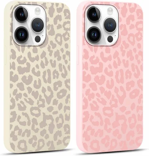Miniatura 72 de Paquete de 2 Fundas de Teléfono Bonitas con Estampado de Guepardo para Apple iPhone 13 Pro Max de 6.7 Pulgadas, Fundas de Diseño