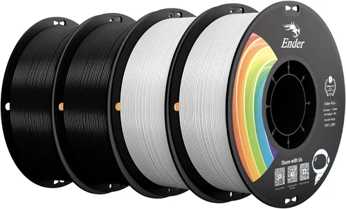 Miniatura 33 de Creality Filamento PLA+ Negro 1.75mm, filamento para impresora 3D de alta resistencia y sin enredos, embalaje al vacío, filamento para impresión 3D